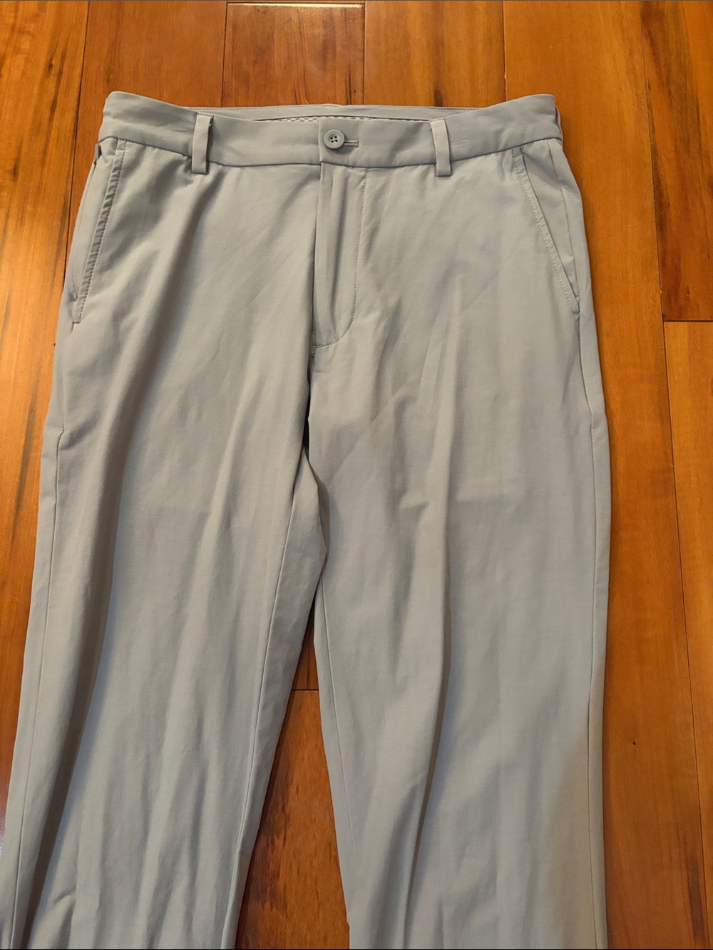 Men's Slim Straight Chinos in Light Gray